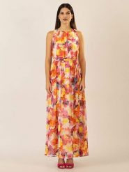 APART Sukienka w kolorze różowo-żółtym rozmiar: 46. Różowe sukienki damskie Apart, bez wzorów, z tkaniny, bez ramiączek. Za 278.66 zł.