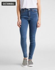 LEE HIGH SKINNY IVY SPODNIE DAMSKIE JEANSOWE CLEAN PLAY L32EKJZH 112107401. Rurki damskie Lee, bez wzorów, z jeansu. Za 209.99 zł.