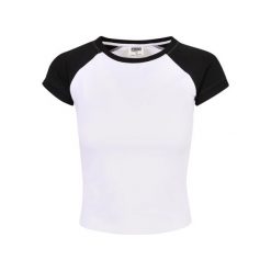 Damska koszulka retro baseballowa Urban Classics Organic Stretch GT. Białe koszulki sportowe damskie Urban Classics, bez wzorów, bez ramiączek. Za 160.50 zł.