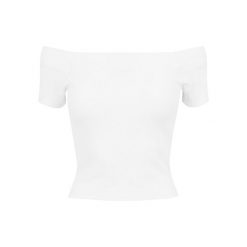 Koszulka damska Urban Classic Off. Białe bluzki damskie Urban Classics, bez wzorów, bez kołnierzyka, bez ramiączek. W wyprzedaży za 39.00 zł.