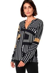 WITT WEIDEN Bluzka w kolorze czarnym rozmiar: 46. Czarne bluzki damskie WITT WEIDEN, bez wzorów, z wiskozy, bez kołnierzyka, bez ramiączek. Za 82.64 zł.