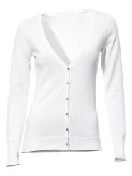 Heine Kardigan w kolorze białym rozmiar: 42. Białe kardigany damskie Heine, bez wzorów, z bawełny. Za 104.99 zł.