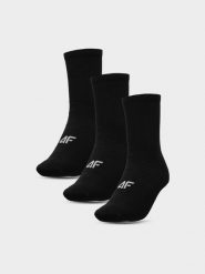 4F Skarpetki długie (3-pack) damskie - czarne 39-42. Czarne skarpetki damskie 4F, bez wzorów, z bawełny. Za 59.99 zł.