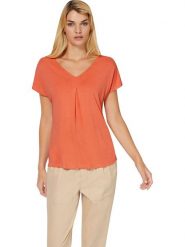 Heine Koszulka w kolorze pomarańczowym rozmiar: 34. Pomarańczowe bluzki damskie Heine, bez wzorów, z wiskozy, bez kołnierzyka, bez ramiączek. Za 104.99 zł.
