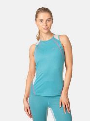 KARI TRAA Top sportowy "Alma" w kolorze turkusowo-jasnoróżowym rozmiar: M. Czerwone koszulki sportowe damskie Kari Traa, m, bez wzorów, z wełny, bez ramiączek, outdoorowe. Za 130.99 zł.