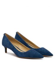 MICHAEL Michael Kors Czółenka Alina Flex Kitten 40R3ALMP1S Granatowy. Niebieskie czółenka damskie MICHAEL Michael Kors, bez wzorów, ze skóry, bez obcasa. Za 549.99 zł.