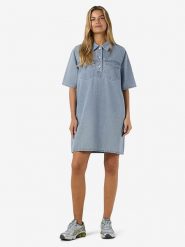 Noisy may Sukienka dżinsowa "Indie" w kolorze błękitnym rozmiar: M. Niebieskie sukienki damskie Noisy may, bez wzorów, z bawełny, bez ramiączek. Za 113.99 zł.