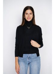 ASSUILI 2-częściowy zestaw w kolorze czarnym rozmiar: 42. Czarne golfy damskie Assuili, z kaszmiru, bez kołnierzyka. Za 237.17 zł.