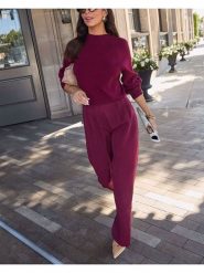 Milan Kiss Spodnie w kolorze czerwonym rozmiar: L. Czerwone spodnie materiałowe damskie Milan Kiss, bez wzorów, z materiału. Za 130.99 zł.