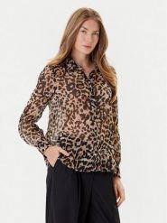 Morgan Koszula 252-CLION Brązowy Regular Fit. Brązowe koszule damskie Morgan, bez wzorów, z syntetyku, bez kołnierzyka, bez ramiączek. Za 229.99 zł.