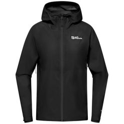 Kurtka przeciwdeszczowa damska Jack Wolfskin Prelight 2.5L LT. Czarne kurtki damskie Jack Wolfskin, l, bez wzorów, bez kaptura. Za 589.99 zł.