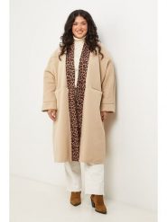 Curvy Lady Płaszcz przejściowy w kolorze beżowym rozmiar: 44/46. Brązowe płaszcze damskie Curvy Lady, z aplikacjami, bez kaptura. Za 148.26 zł.