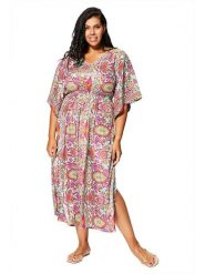 Aller Simplement Sukienka w kolorze turkusowo-różowym rozmiar: 46/48. Różowe sukienki damskie Aller Simplement, bez wzorów, klasyczne, bez ramiączek. Za 56.99 zł.