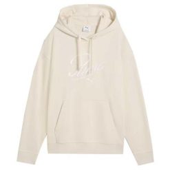 Damska Bluza Z Kapturem ESS Script Comfort. Białe bluzy damskie Puma, bez wzorów, z kapturem. Za 221.50 zł.