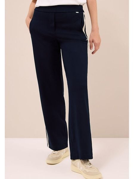 Cecil Spodnie w kolorze granatowym rozmiar: L/L32. Niebieskie spodnie materiałowe damskie Cecil, bez wzorów, z materiału. Za 135.49 zł.