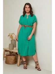 Curvy Lady Sukienka w kolorze zielonym rozmiar: 48/50. Zielone sukienki damskie Curvy Lady, bez wzorów, klasyczne, bez ramiączek. Za 96.60 zł.