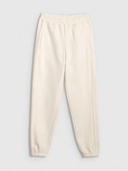 4F Spodnie dresowe joggery damskie - beżowe XXL. Brązowe spodnie dresowe damskie 4F, xxl, bez wzorów, z bawełny. Za 149.99 zł.