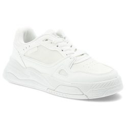Białe Klasyczne Sneakersy Damskie Big Star. Białe obuwie sportowe damskie Big Star, na wiosnę, z materiału, bez zapięcia, trekkingowe. Za 149.00 zł.