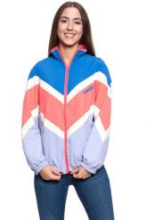 KURTKA WRANGLER RETRO SPORT SHELL TURKISH SEA W4138WD86 112128771. Niebieskie kurtki sportowe damskie Wrangler, m, bez wzorów, bez kaptura. W wyprzedaży za 129.99 zł.