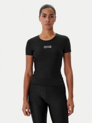 Versace Jeans Couture T-Shirt 80HAH6A2 J0128 Czarny Slim Fit. Czarne t-shirty damskie Versace Jeans Couture, xs, bez wzorów, z jeansu, bez kołnierzyka. Za 479.99 zł.