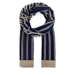 Szal Tommy Hilfiger. Niebieskie szaliki damskie Tommy Hilfiger, bez wzorów. Za 249.99 zł.