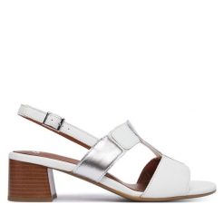 Sandały Ara. Białe sandały damskie Ara, bez wzorów, bez obcasa, na słupku, bez zapięcia. Za 489.99 zł.