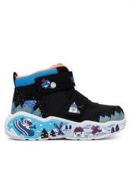 Skechers Śniegowce Play Scene - Frosty Pals 407319N/BKMT Czarny. Czarne buty zimowe chłopięce Skechers, ze skóry, bez zapięcia. Za 199.99 zł.