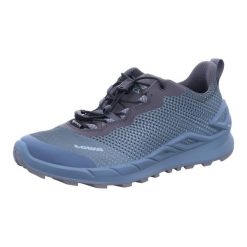Buty trekkingowe damskie Lowa Merger Gtx Lo. Niebieskie obuwie trekkingowe damskie Lowa, z materiału, bez zapięcia. Za 369.00 zł.