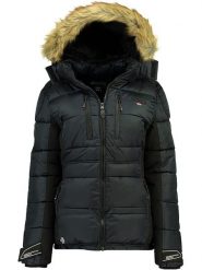 Geographical Norway Kurtka zimowa "Bersil" w kolorze granatowym rozmiar: XL. Niebieskie kurtki damskie Geographical Norway, na zimę, xl, bez wzorów, z puchu, bez kaptura. Za 311.85 zł.
