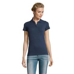 Damska Koszulka Polo Perfect Melange. Szare koszulki sportowe damskie SOL'S, s, bez wzorów, bez ramiączek. Za 63.99 zł.