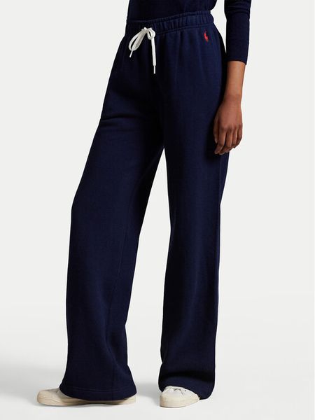 Polo Ralph Lauren Spodnie dresowe 211977959001 Granatowy Wide Leg. Niebieskie spodnie dresowe damskie Polo Ralph Lauren, xxs, bez wzorów, z bawełny. Za 769.99 zł.