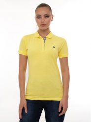 SIR RAYMOND TAILOR Koszulka polo "Angie" w kolorze żółtym rozmiar: M. Żółte bluzki damskie Sir Raymond Tailor, m, bez wzorów, z bawełny, bez kołnierzyka, bez ramiączek. Za 162.11 zł.
