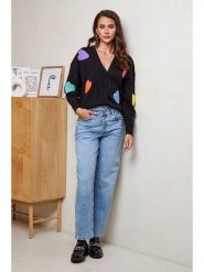 Soft Cashmere Kardigan w kolorze czarnym rozmiar: 38/40. Czarne kardigany damskie Soft Cashmere, z aplikacjami, z kaszmiru. Za 104.99 zł.