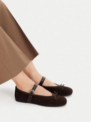 GINO ROSSI Baleriny C-24546LCP-DILETTA Brązowy. Brązowe balerinki damskie Gino Rossi, bez wzorów, ze skóry. Za 229.99 zł.