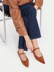 MEXX Baleriny EO-WS1314-01 Brązowy jasny. Brązowe balerinki damskie Mexx, bez wzorów. Za 299.99 zł.