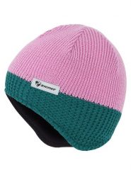 Ziener Czapka beanie "Igosch" w kolorze jasnoróżowo-zielonym rozmiar: XS. Różowe czapki damskie Ziener, bez wzorów, z polaru. Za 55.45 zł.