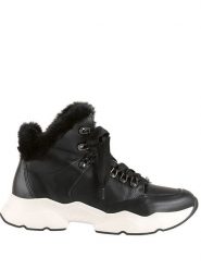 Högl Sneakersy "Luis" w kolorze czarno-białym rozmiar: 38. Białe obuwie sportowe damskie Högl, z materiału, za kostkę, bez zapięcia. Za 483.17 zł.