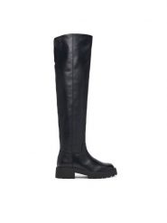 Calvin Klein Muszkieterki Chunky Otk Boot Nappa HW0HW03184 Czarny. Czarne kozaki damskie Calvin Klein, ze skóry, bez obcasa, na płaskiej podeszwie, bez zapięcia. Za 1,099.00 zł.