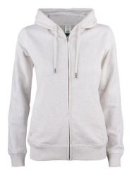 Clique Premium OC Hoody Full Zip Women – damska bluza z kapturem – Nature. Szare bluzy damskie CLIQUE, xs, bez wzorów, z bawełny, z kapturem. Za 294.72 zł.