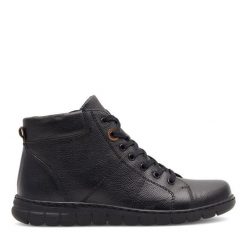 Botki Go Soft. Czarne botki damskie GO SOFT, bez obcasa, na płaskiej podeszwie, bez zapięcia. Za 229.99 zł.