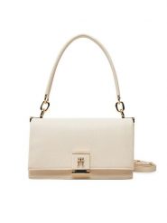 Tommy Hilfiger Torebka Th Her Med Crossover AW0AW17216 Beżowy. Brązowe torebki klasyczne damskie Tommy Hilfiger, ze skóry, bez dodatków. Za 429.99 zł.