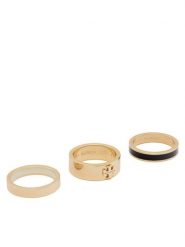 Tory Burch Pierścionek Enamel Ring Set 184445 Czarny. Czarne pierścionki damskie Tory Burch, metalowe. Za 1,109.00 zł.
