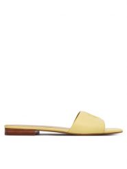 LAUREN RALPH LAUREN Klapki 802959143012 Żółty. Żółte klapki damskie Lauren Ralph Lauren, bez wzorów, ze skóry, bez obcasa, bez zapięcia. Za 589.99 zł.