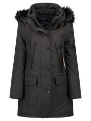 Geographical Norway Parka "Corta" w kolorze czarnym rozmiar: L. Czarne parki damskie Geographical Norway, l, bez kaptura. Za 392.52 zł.