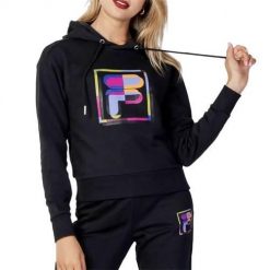 Bluza sportowa damska Fila Brissago Cropped Hoody. Bluzy damskie Fila, m, bez wzorów, z kapturem. Za 255.75 zł.