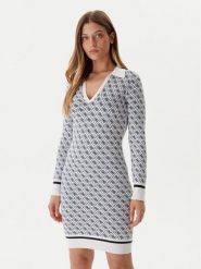 Guess Sukienka dzianinowa W5BK25 Z3JD2 Écru Slim Fit. Sukienki damskie Guess, z aplikacjami, z dzianiny, bez ramiączek. Za 339.99 zł.