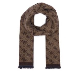 Szalik Guess. Brązowe szaliki damskie Guess, z aplikacjami. Za 234.99 zł.