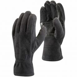 Rękawice polarowe unisex Black Diamond MidWeight Fleece. Czarne rękawiczki damskie Black Diamond, bez wzorów, z polaru. Za 89.99 zł.