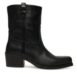Botki Weekend Max Mara. Czarne botki damskie Weekend Max Mara, bez obcasa, na płaskiej podeszwie, bez zapięcia. Za 2,069.00 zł.
