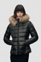BLAUER Czarna kurtka damska Arcadia Short Jackets. Czarne kurtki damskie Blauer USA, s, bez wzorów, z futra, bez kaptura. W wyprzedaży za 1,019.99 zł.
